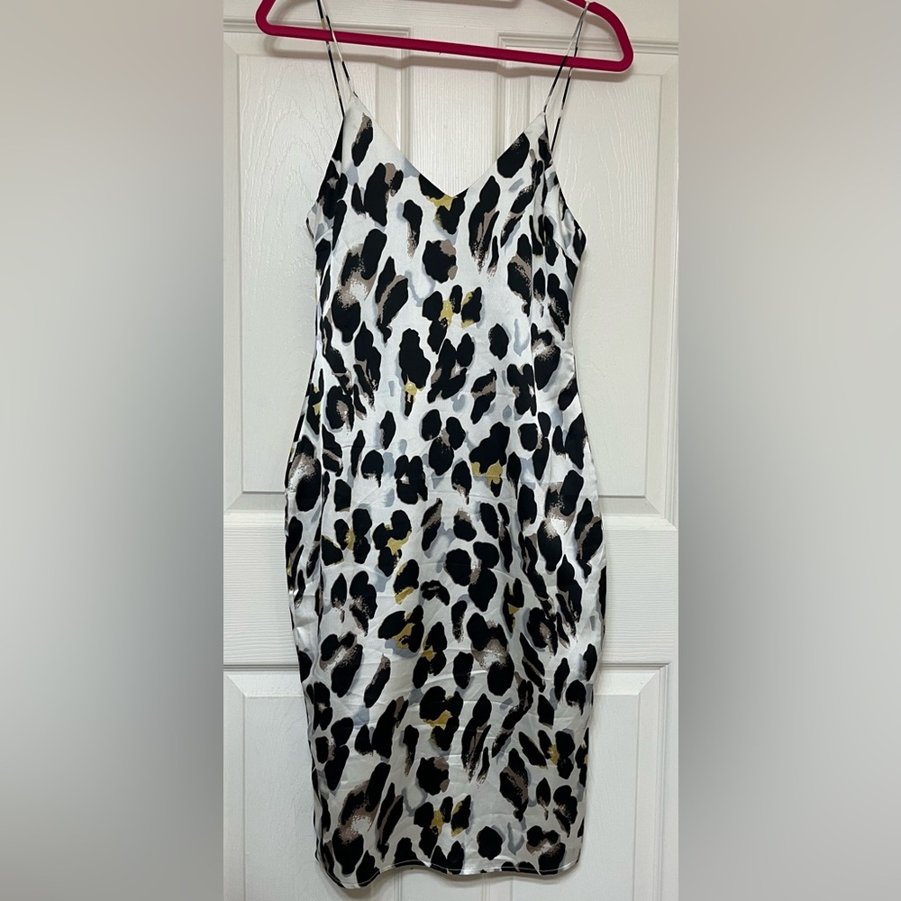 superdown Black and Gold Midi Dress